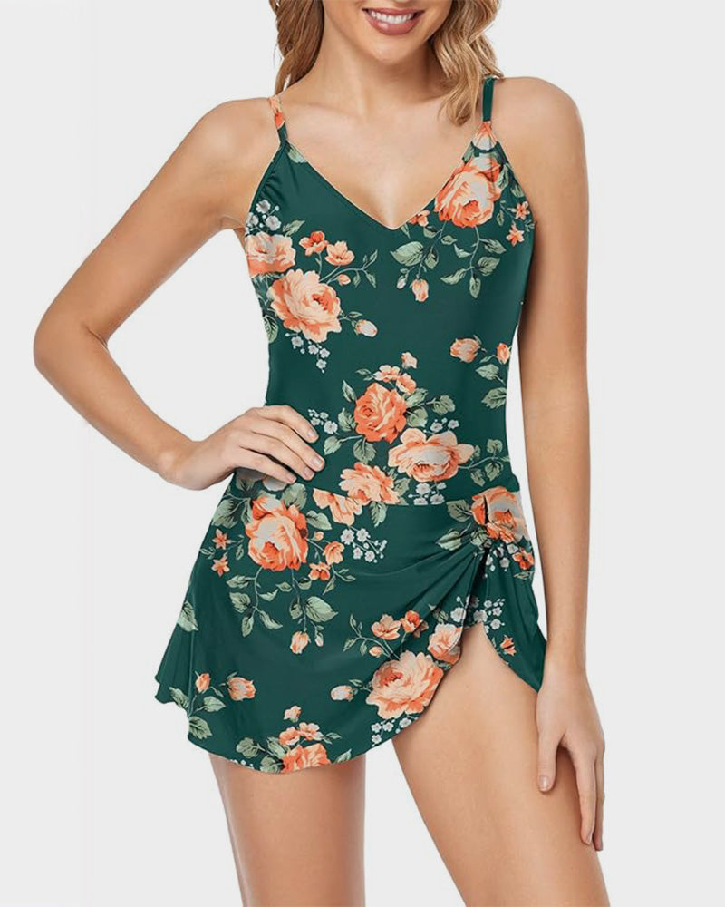 Frauenbauchkontrolle schlanker Fit Plus Size One -Stück Badeanzug