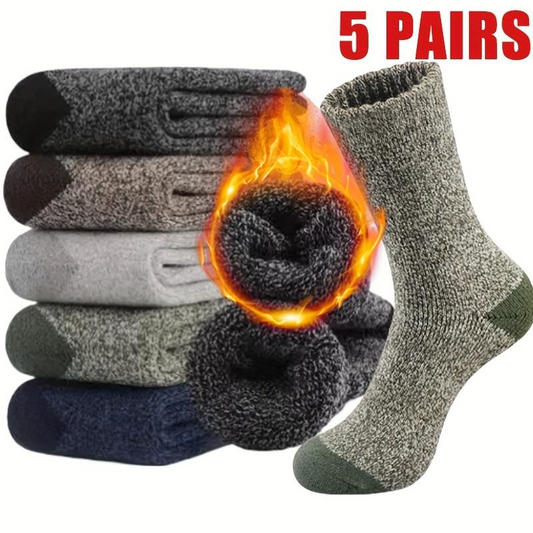 5 Pairs of Men's and Women's Thickened Warm Winter Socks