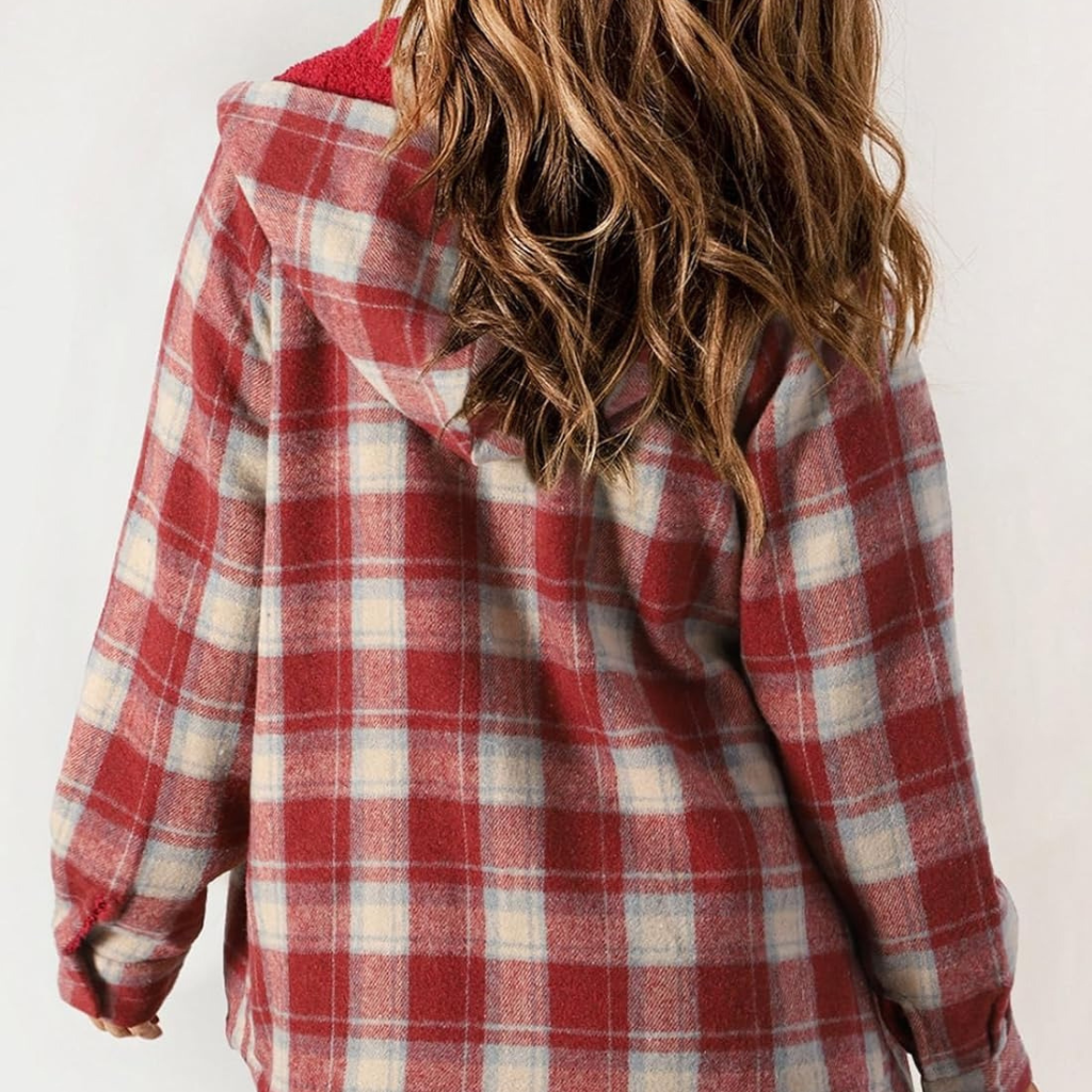 Curvevera Teddy Bear Flannel Jacket