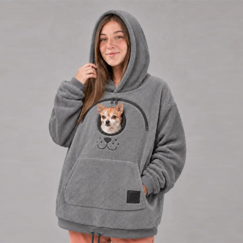 Cozy Fleece Pet Bonding Pouch Hoodie🐾