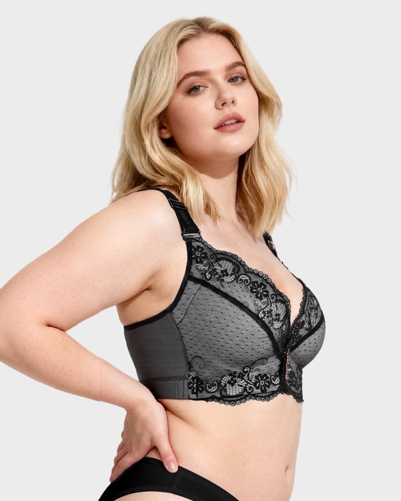 Lace Underwire Padded Push Up Bra