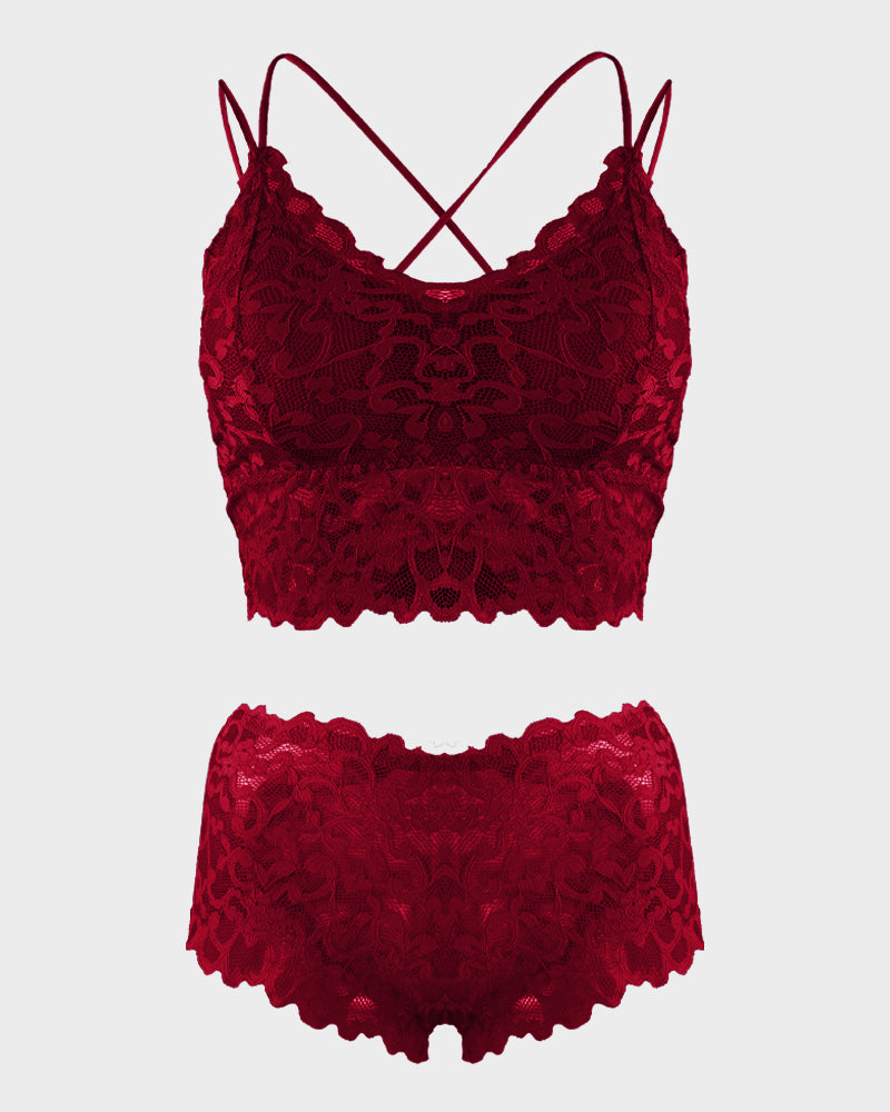 Romantic Lace Bralette & Panty Bundle