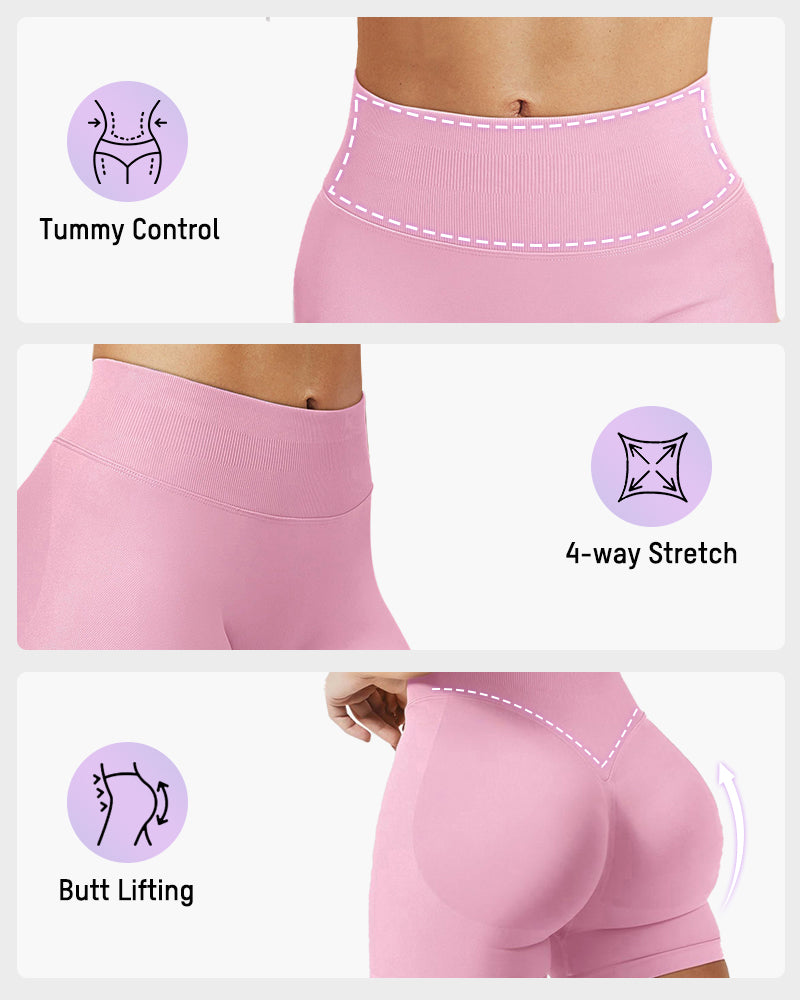 Sculpting short transparent en taille haute avec lifting des fesses Scrunch