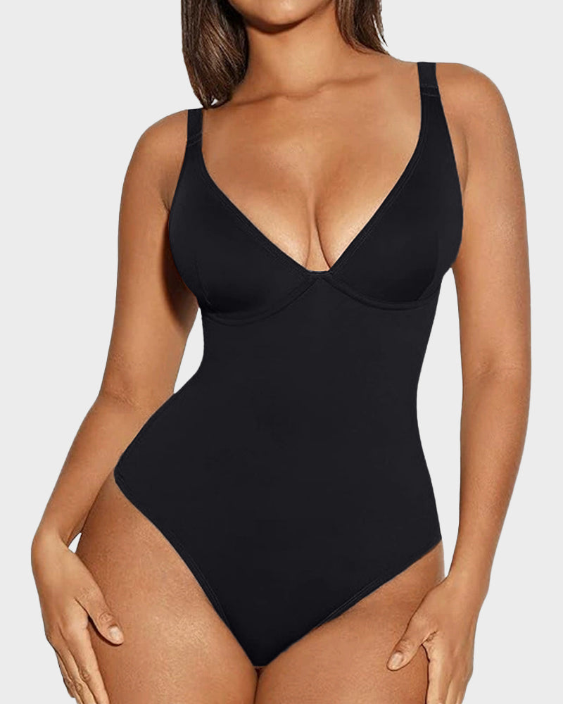 V -Nackenbauchkontrolle Tanga Bodysuit Shapewear