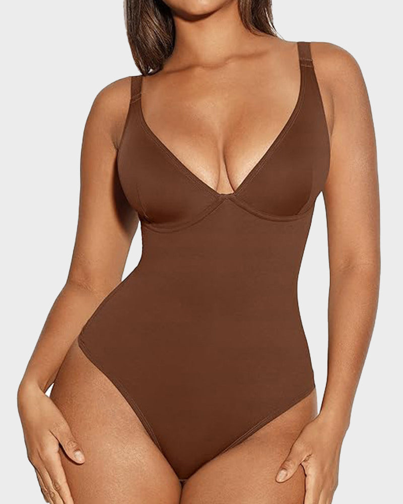 V -Nackenbauchkontrolle Tanga Bodysuit Shapewear