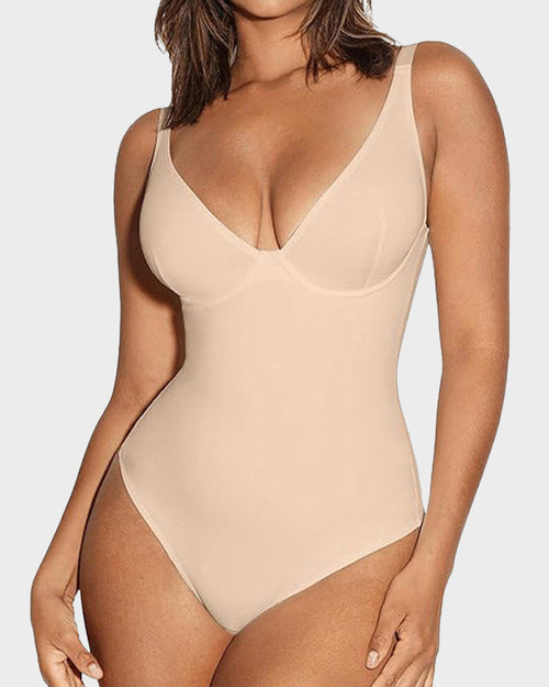 V -Nackenbauchkontrolle Tanga Bodysuit Shapewear