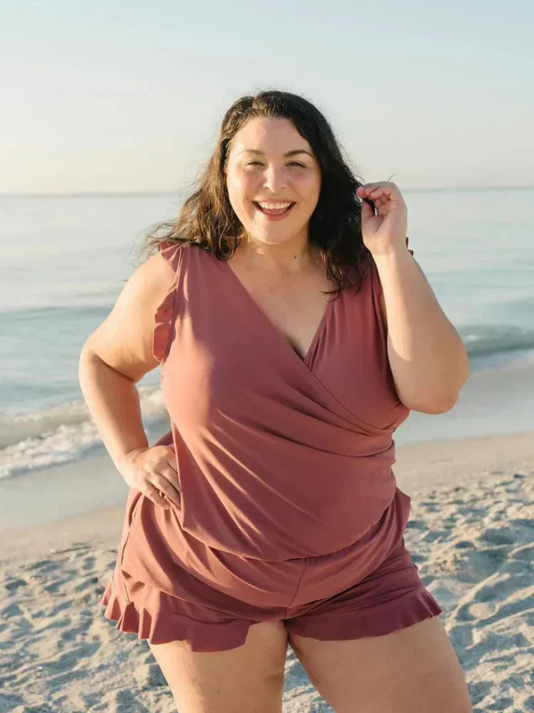 Swim romper wbudowany stanik