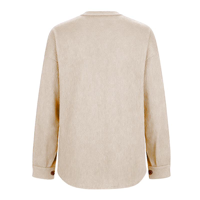Women's Loose Fit Batwing Sleeve Waffle Knit Button Down Shirt Shacket Tops