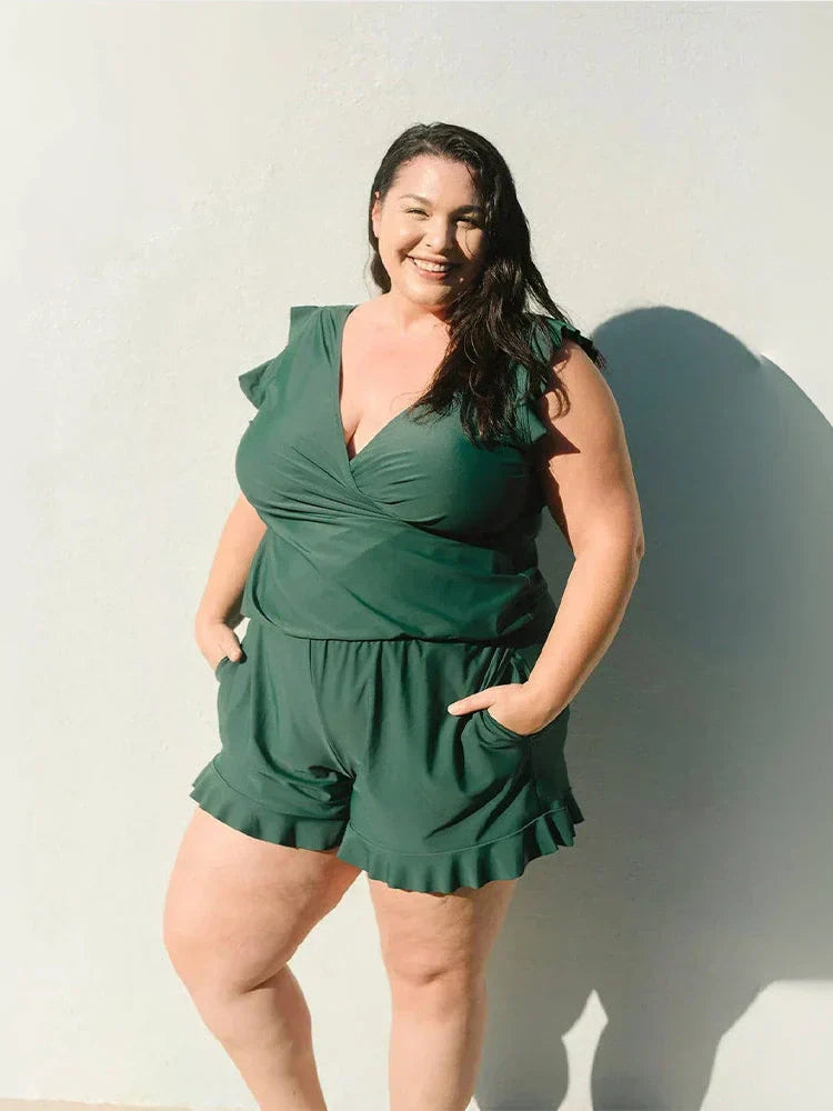 Swim romper wbudowany stanik