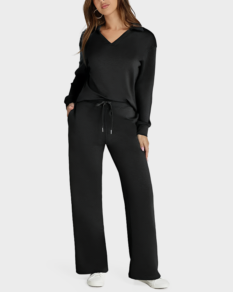 Women's Fall Transition 2-Piece Set - Breathable & Wrinkle Resistant Sweatsuits Sets
