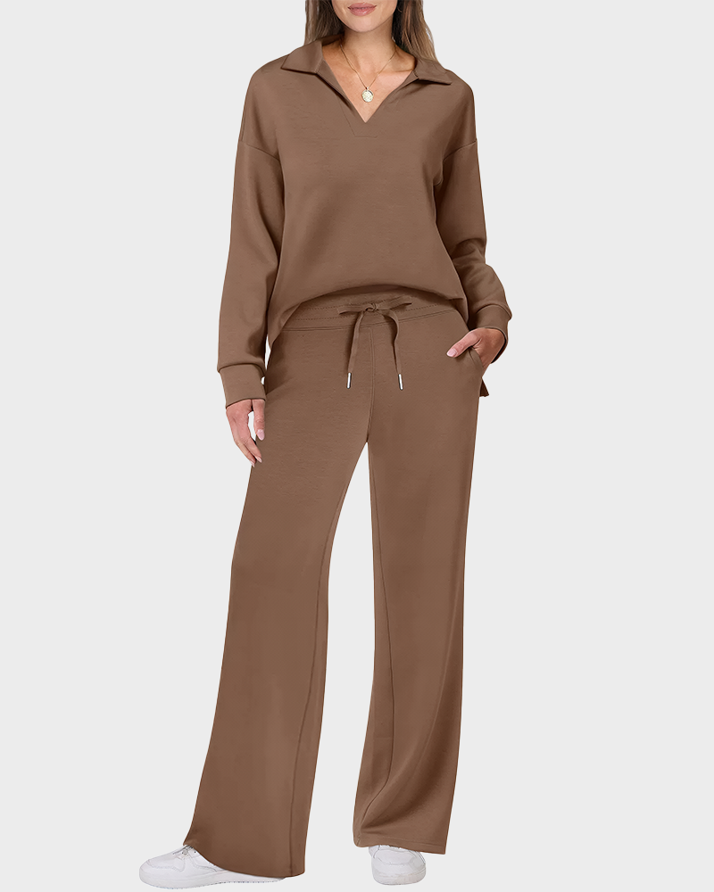 Women's Fall Transition 2-Piece Set - Breathable & Wrinkle Resistant Sweatsuits Sets