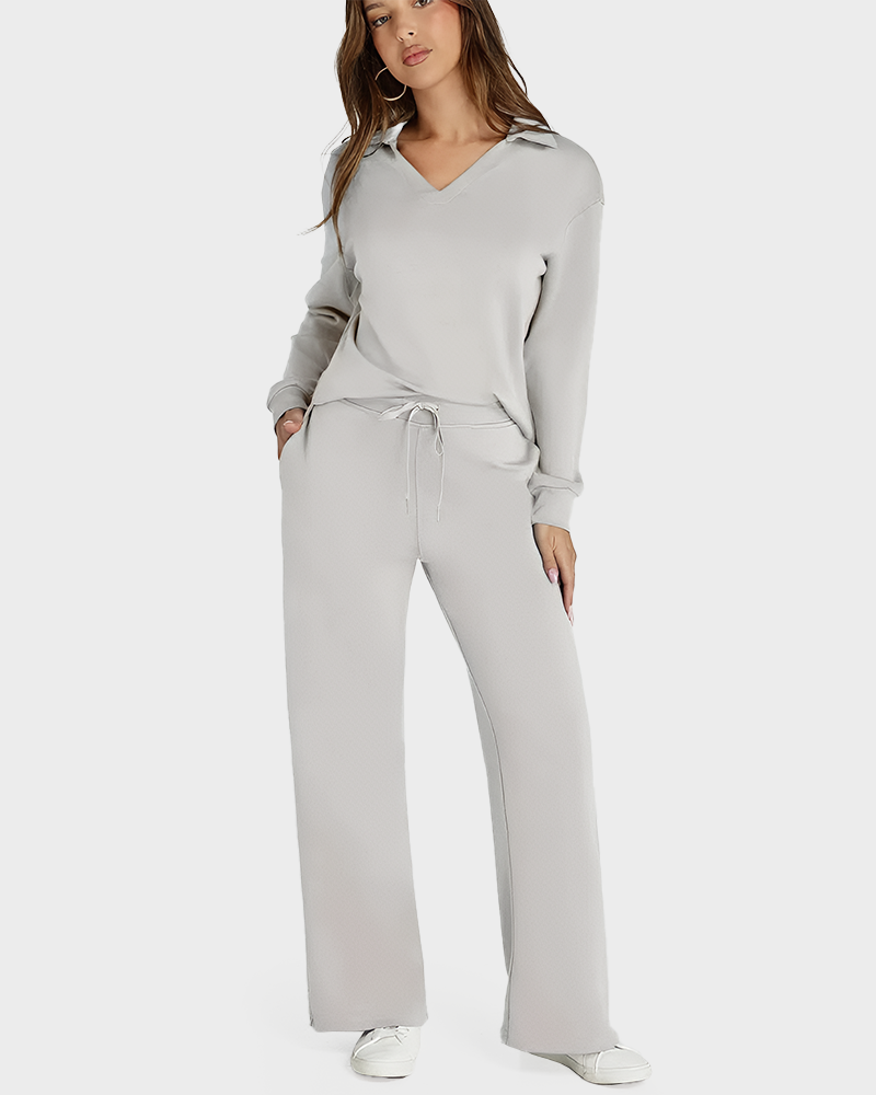 Women's Fall Transition 2-Piece Set - Breathable & Wrinkle Resistant Sweatsuits Sets
