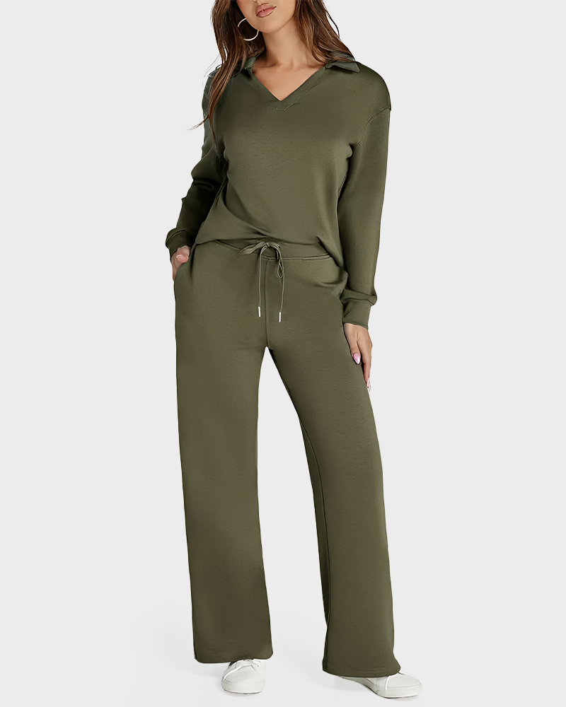 Women's Fall Transition 2-Piece Set - Breathable & Wrinkle Resistant Sweatsuits Sets