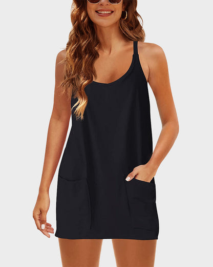 Sommer -ärmelloses Kleid für Frauen