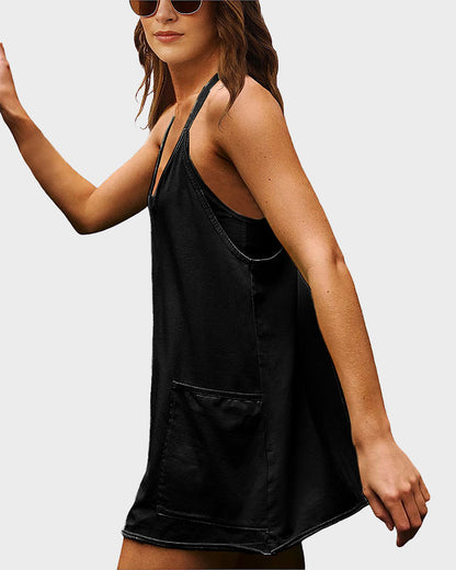 Sommer -ärmelloses Kleid für Frauen