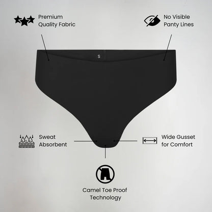 Invisible Camel Toe Thong High Rise