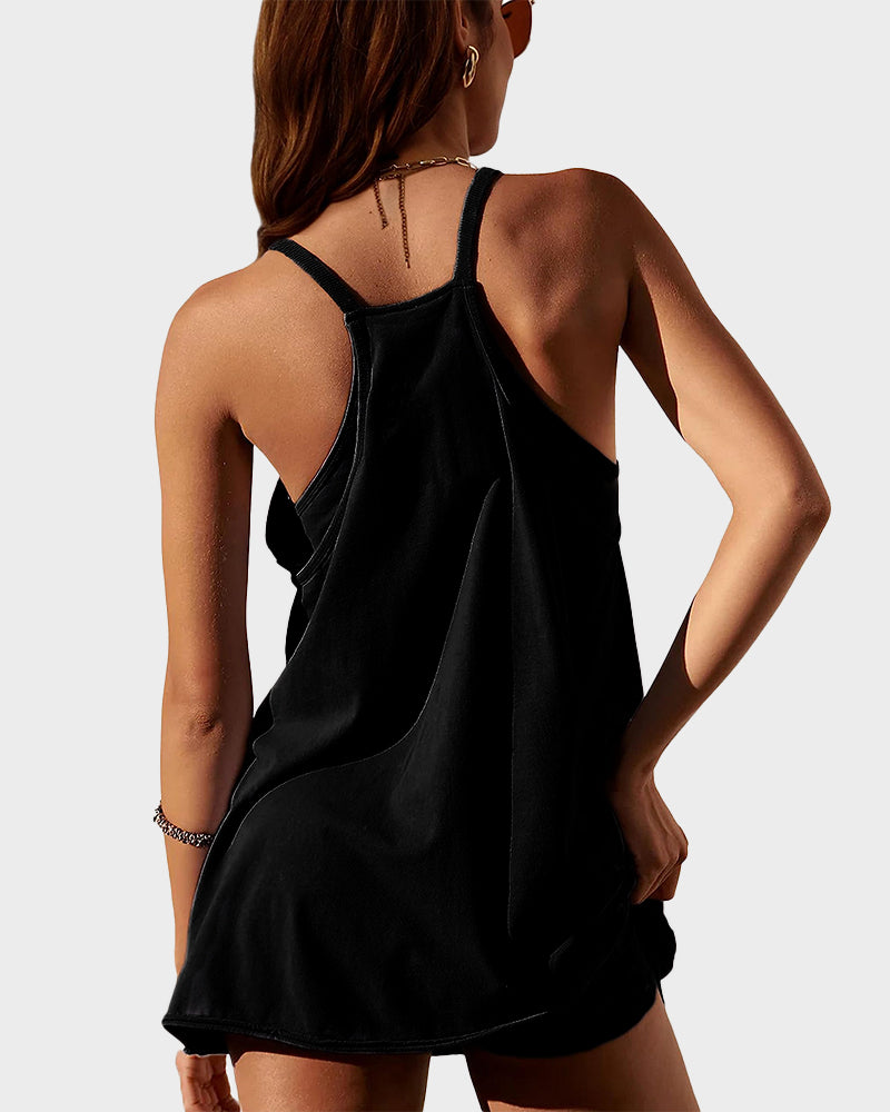 Sommer -ärmelloses Kleid für Frauen