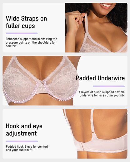 Full Coverage Lace Minimizer Bra