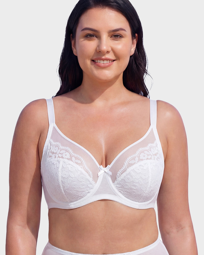 Floral Lace Minimizer Comfort Bra