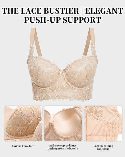 The Lace Bustier | Elegant Push-Up Support
