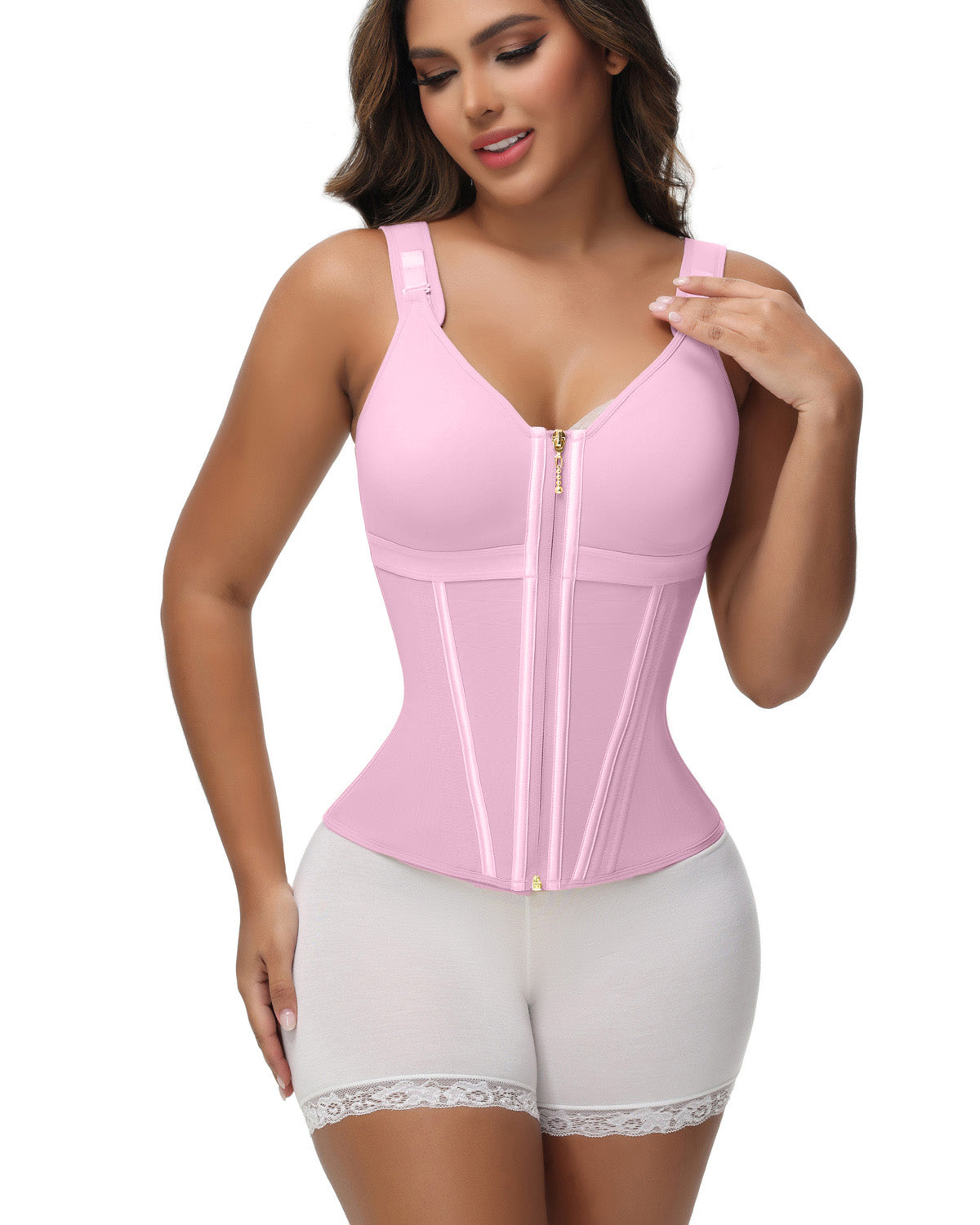 Curvevera™ Extreme Latex Corset Waist Vest With Bra