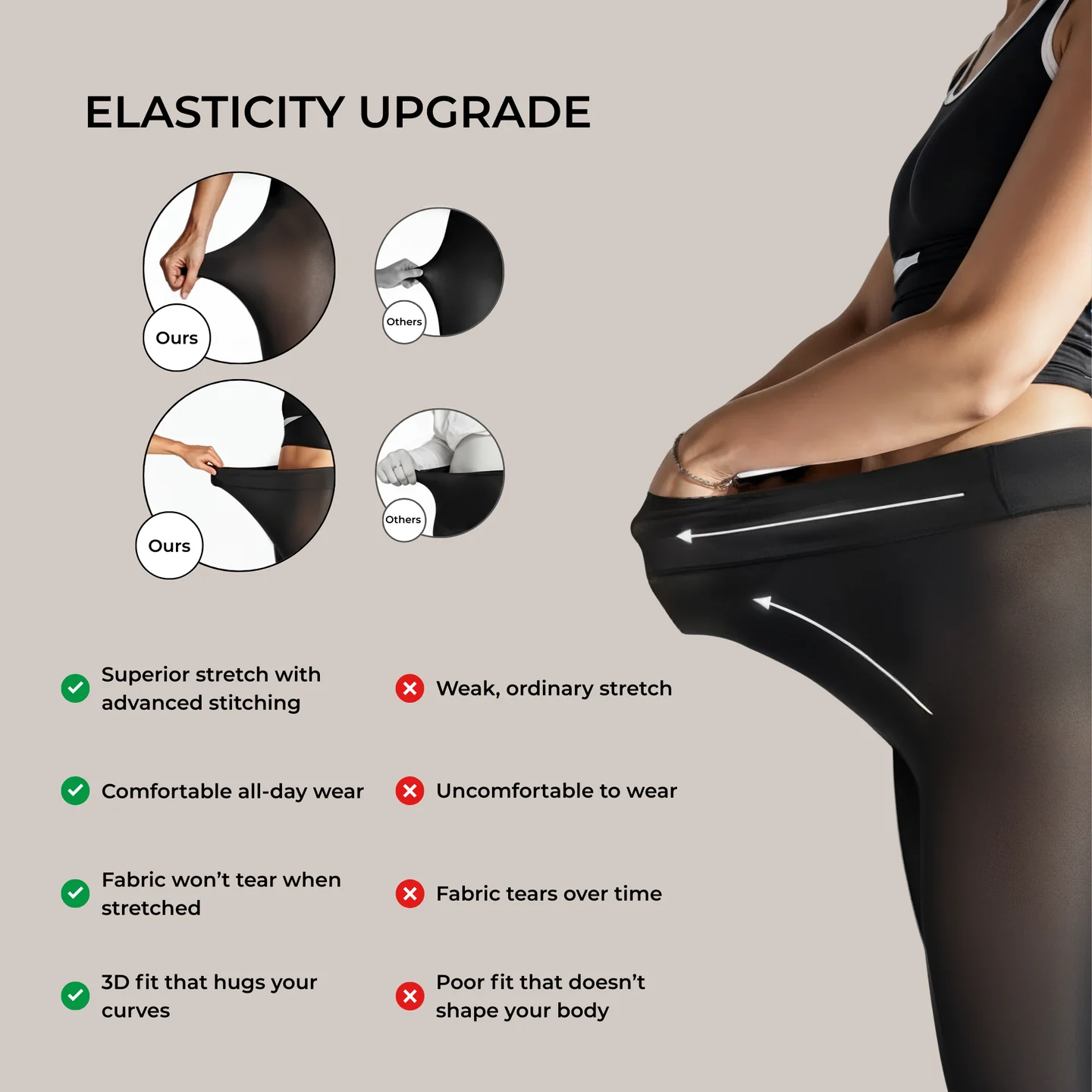 Collant foderati in pile traslucide