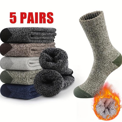 5 Pairs of Men's and Women's Thickened Warm Winter Socks