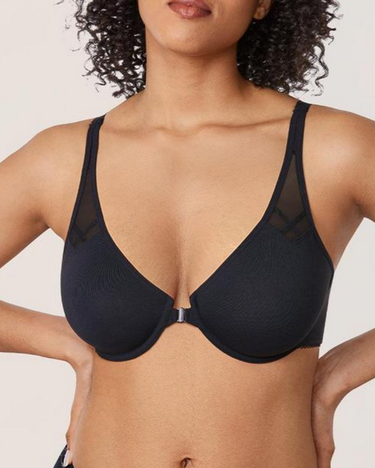 Front Closure Supportive Underwire Plunge Bra