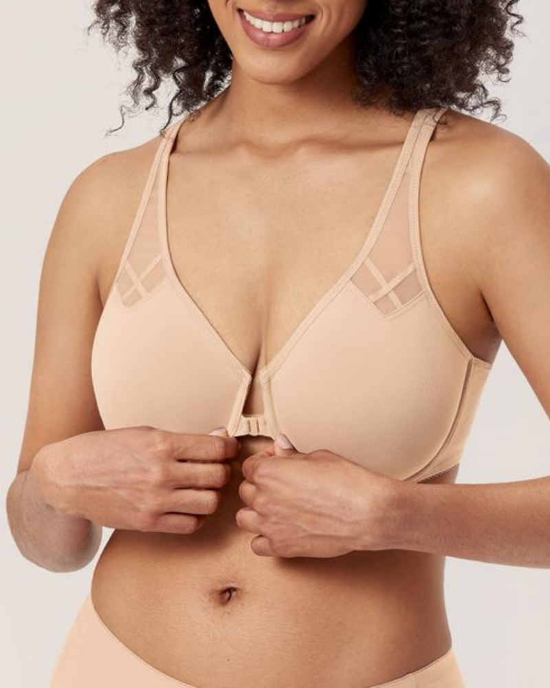 Front Closure Supportive Underwire Plunge Bra