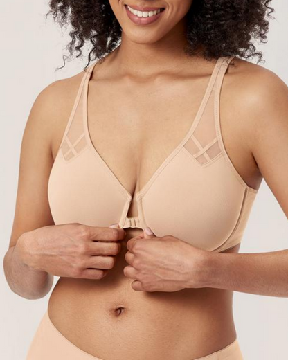 Front Closure Supportive Underwire Plunge Bra
