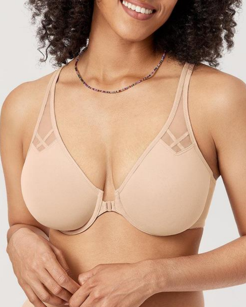Front Closure Supportive Underwire Plunge Bra