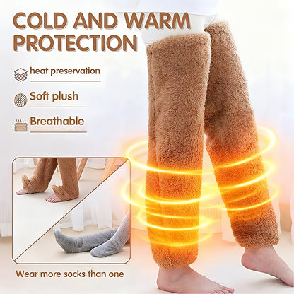 High Fuzzy Long Socks Winter Warm Cold Leg Knee Joint