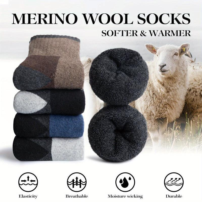 Warm Breathable Merino Wool Hiking Socks