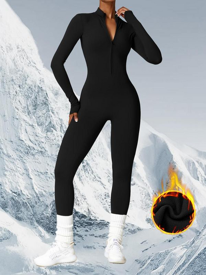 Women's Zip Front Ski Jumpsuit for Winter Sports
