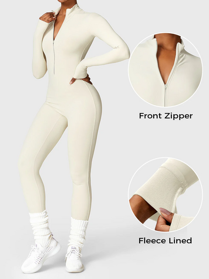 Women's Zip Front Ski Jumpsuit for Winter Sports