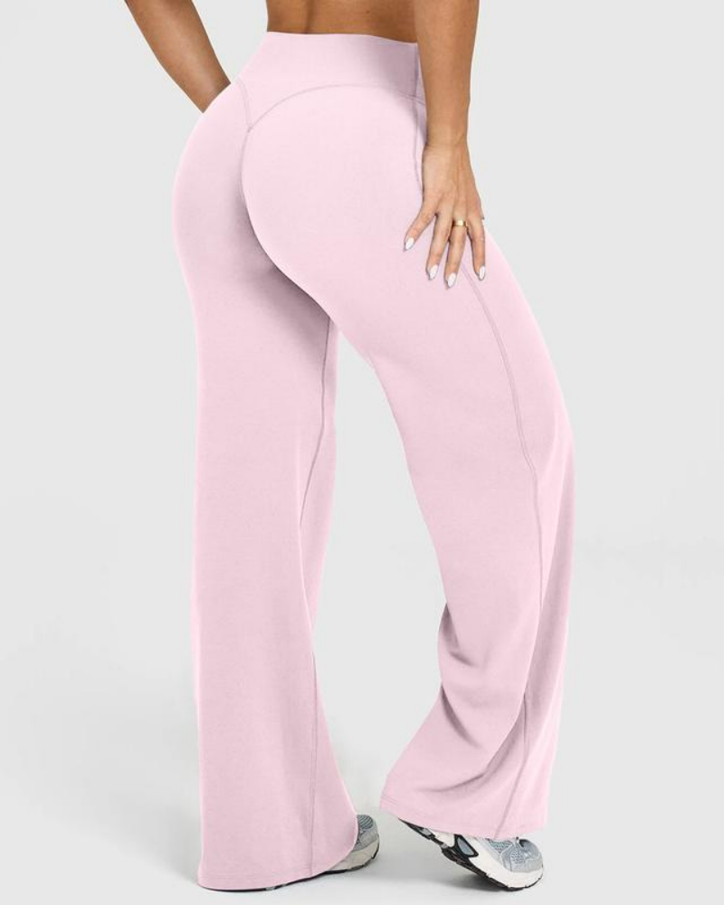 High-Waisted Elastic Wide-Leg Lounge Yoga Pants