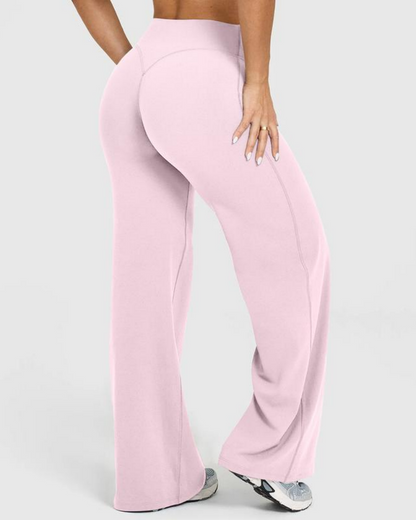 High-Waisted Elastic Wide-Leg Lounge Yoga Pants