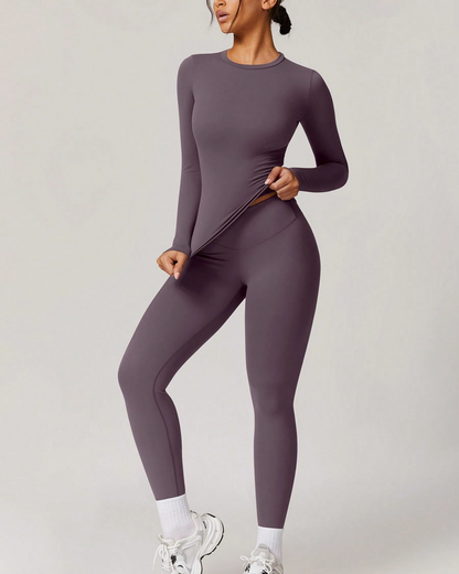 Women's Patchwork Two Piece Yoga Set High Stretch Activewear