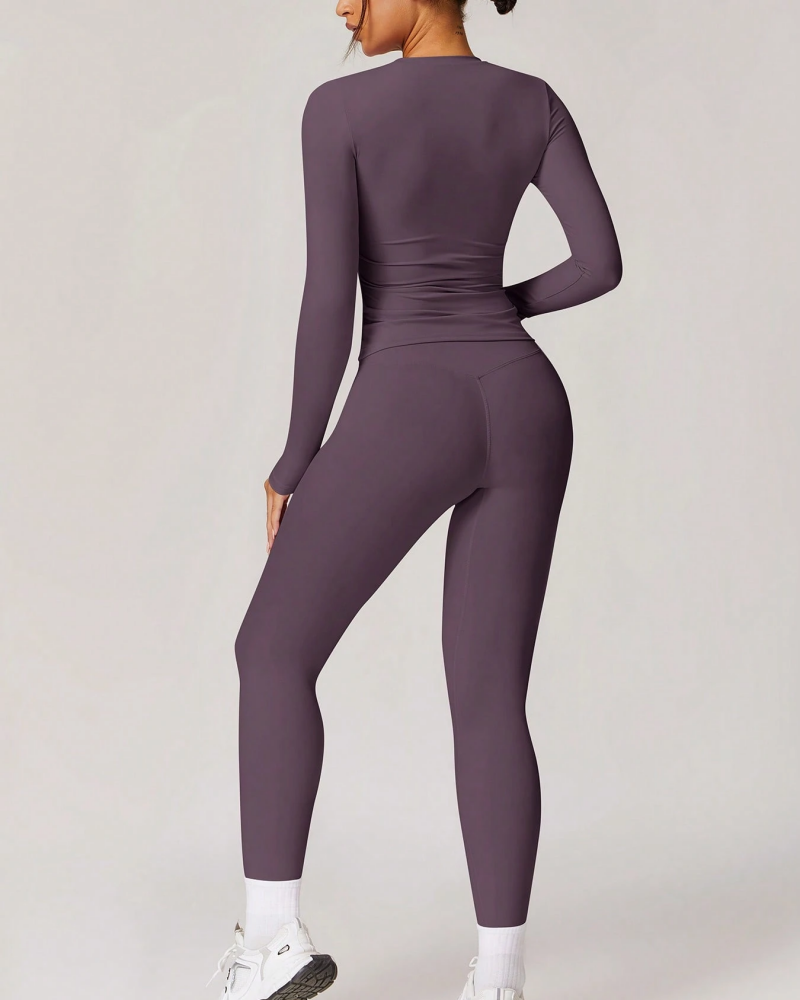 Women's Patchwork Two Piece Yoga Set High Stretch Activewear