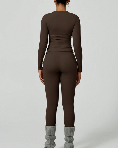 Women's Patchwork Two Piece Yoga Set High Stretch Activewear