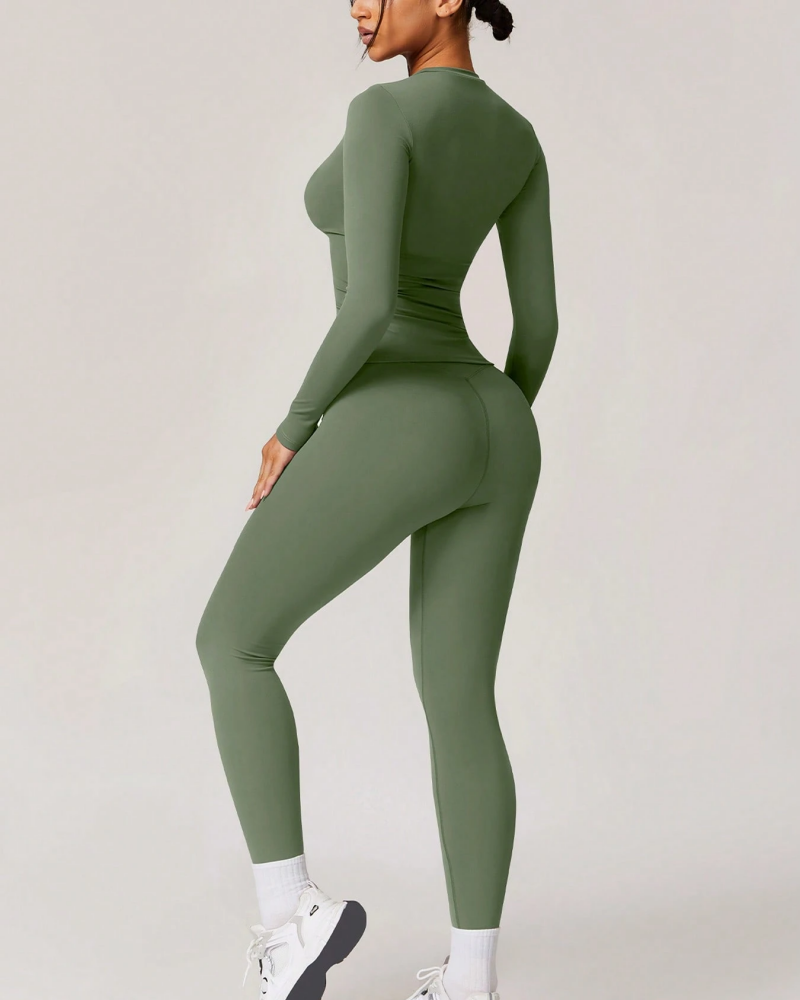 Women's Patchwork Two Piece Yoga Set High Stretch Activewear