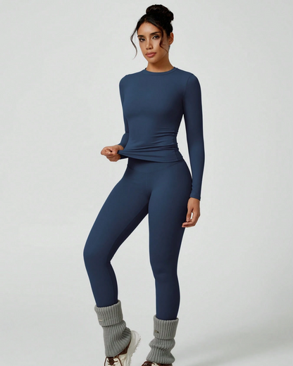 Women's Patchwork Two Piece Yoga Set High Stretch Activewear