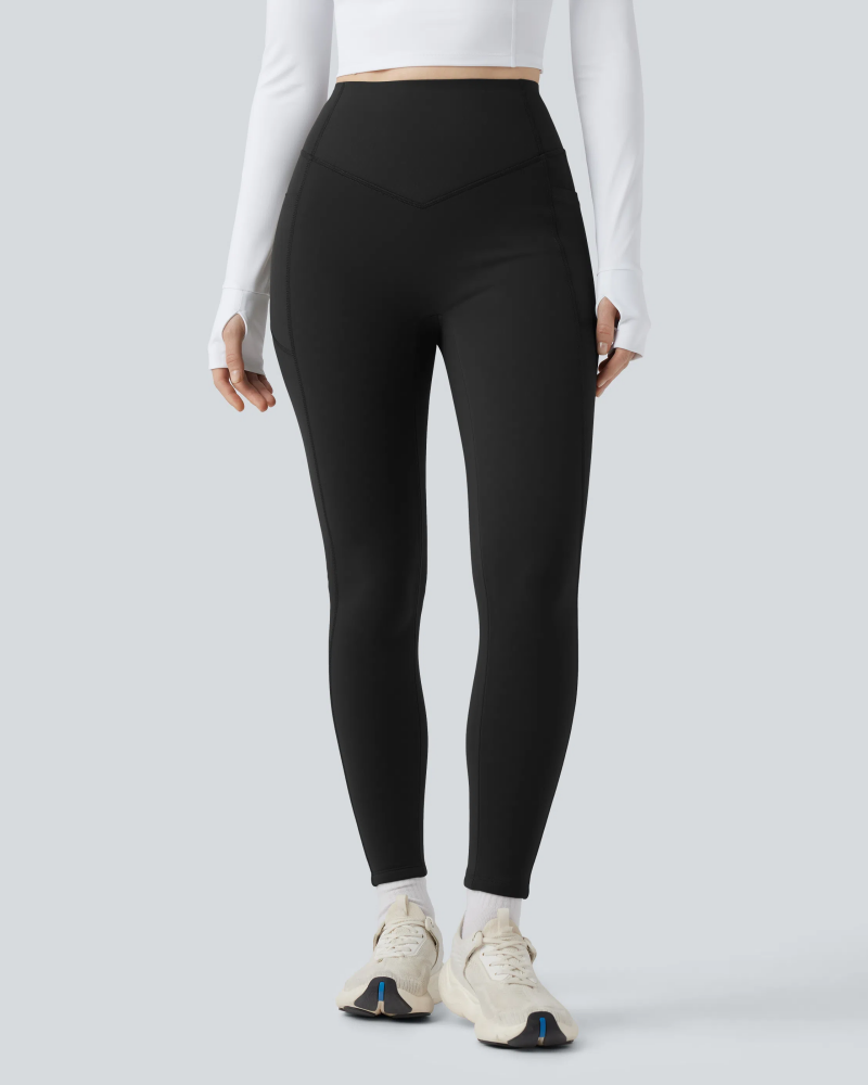 Thermal Tummy Control Yoga Leggings with Pockets
