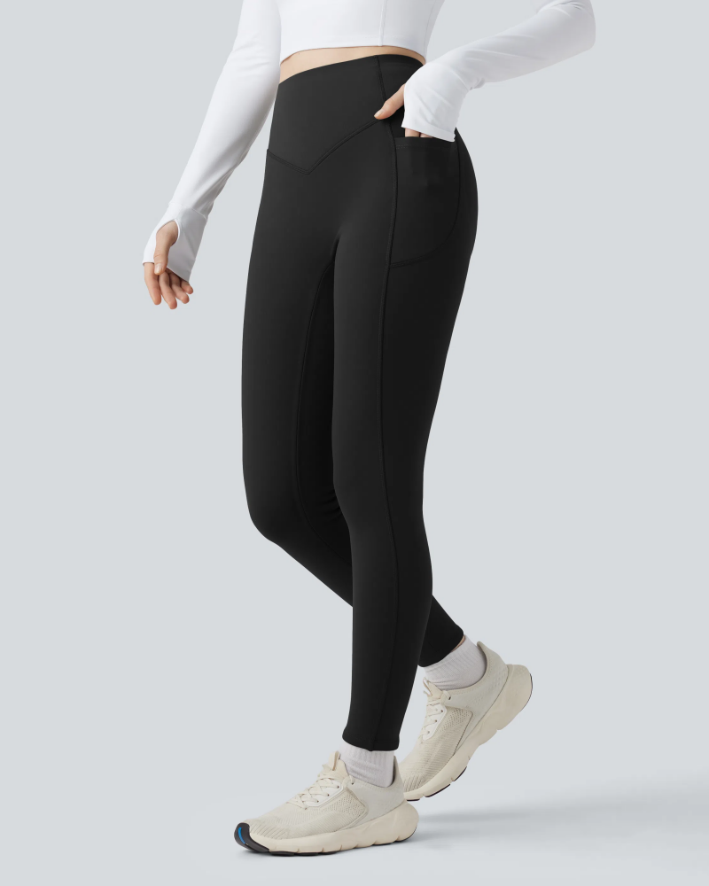 Thermal Tummy Control Yoga Leggings with Pockets