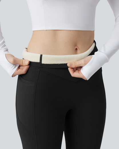 Thermal Tummy Control Yoga Leggings with Pockets