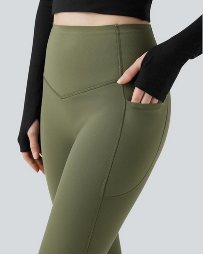 Thermal Tummy Control Yoga Leggings with Pockets