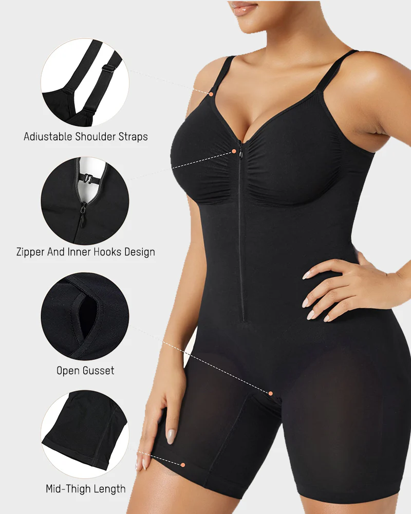 Women's Tummy Control Zip Bodysuit