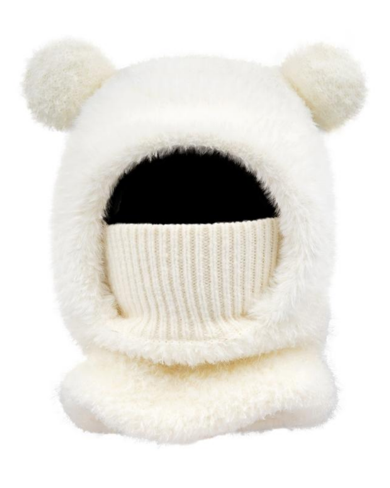 Unisex Windproof Thermal Hat with Cute Bear Ears