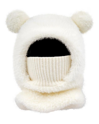 Unisex Windproof Thermal Hat with Cute Bear Ears