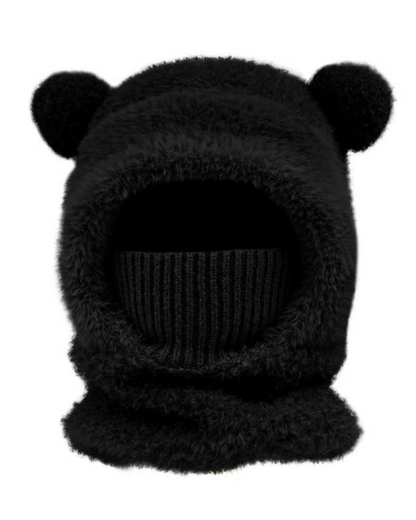 Unisex Windproof Thermal Hat with Cute Bear Ears